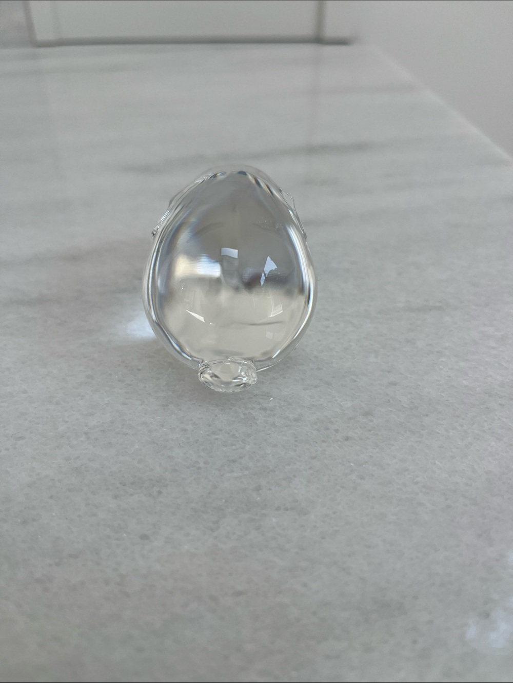 Steuben Signed Glass Crystal Bunny Hand Palm Cooler Collectible Figurine - Picture 7 of 11